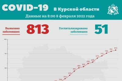В Курской области коронавирус выявили у 813 человек за сутки