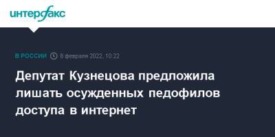 Депутат Кузнецова предложила лишать осужденных педофилов доступа в интернет