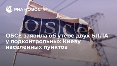 ОБСЕ заявила об утере двух БПЛА у подконтрольных Киеву пунктов Золотое-2 и Богдановка