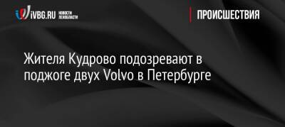Жителя Кудрово подозревают в поджоге двух Volvo в Петербурге