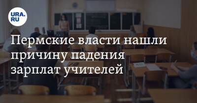 Пермские власти нашли причину падения зарплат учителей