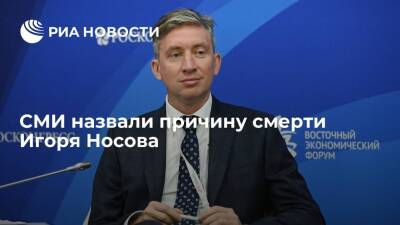 РБК: гендиректор Корпорации развития Дальнего Востока Игорь Носов умер из-за инсульта