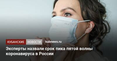 Эксперты назвали срок пика пятой волны коронавируса в России