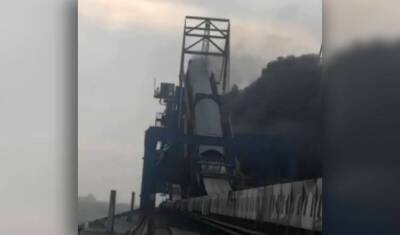 На крупнейшем российском угольном терминале в порту «Тамань» произошел пожар
