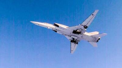 Два бомбардировщика Ту-22М3 провели патрулирование в небе над Белоруссией
