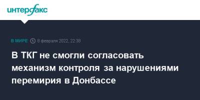 В ТКГ не смогли согласовать механизм контроля за нарушениями перемирия в Донбассе - interfax.ru - Москва - Украина - ЛНР - Донбасс