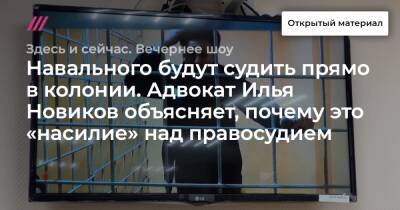 Навального будут судить прямо в колонии. Адвокат Илья Новиков объясняет, почему это «насилие» над правосудием