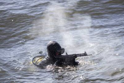 Спецназ Черноморского флота провел тренировку по обороне пункта базирования кораблей