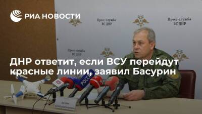 Басурин заявил, что ДНР ответит украинской стороне, если возникнет угроза гибели населения