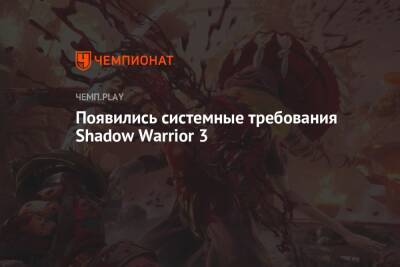 Системные требования Shadow Warrior 3