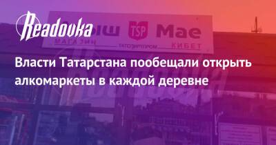 Власти Татарстана пообещали открыть алкомаркеты в каждой деревне
