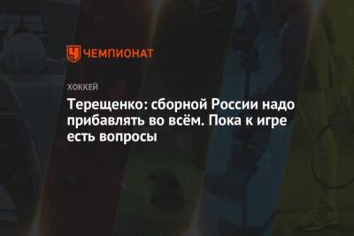 Терещенко: сборной России надо прибавлять во всём. Пока к игре есть вопросы
