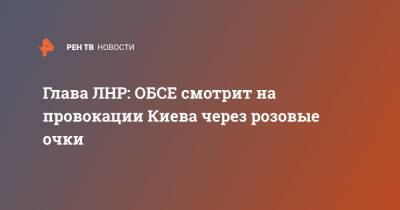 Глава ЛНР: ОБСЕ смотрит на провокации Киева через розовые очки