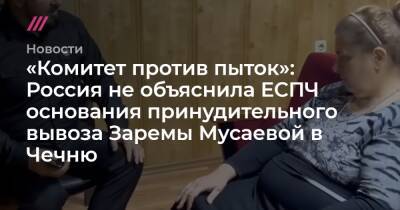 «Комитет против пыток»: Россия не объяснила ЕСПЧ основания принудительного вывоза Заремы Мусаевой в Чечню