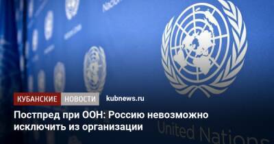 Постпред при ООН: Россию невозможно исключить из организации