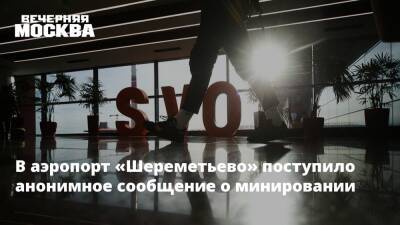 В аэропорт «Шереметьево» поступило анонимное сообщение о минировании
