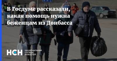 В Госдуме рассказали, какая помощь нужна беженцам из Донбасса
