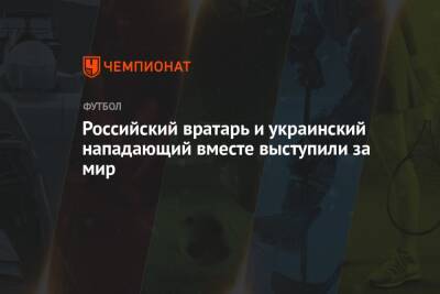 Российский вратарь и украинский нападающий вместе выступили за мир