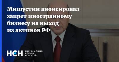 Мишустин анонсировал запрет иностранному бизнесу на выход из активов РФ