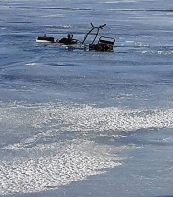 Мужчина на мотобуксировщике провалился под лед на Волге в Нижегородской области