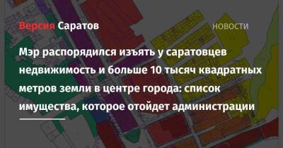 Михаил Исаев - Мэр распорядился изъять у саратовцев недвижимость и больше 10 тысяч квадратных метров земли в центре города: список имущества, которое отойдет администрации - smartmoney.one