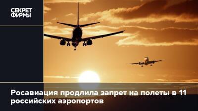 Росавиация продлила запрет на полеты в 11 российских аэропортов