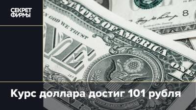 Курс доллара достиг 101 рубля