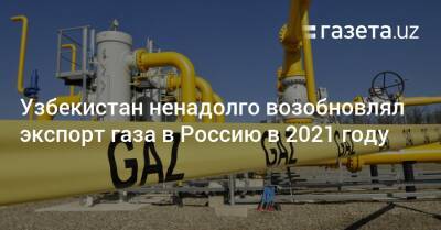 Узбекистан ненадолго возобновлял экспорт газа в Россию в 2021 году