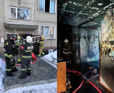 Под Новосибирском пожарные спасли из горящего здания годовалых двойняшек
