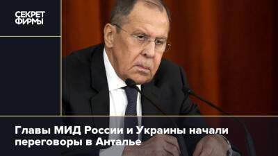 Главы МИД России и Украины начали переговоры в Анталье