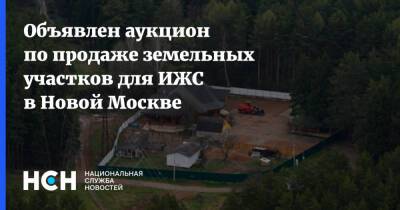 Объявлен аукцион по продаже земельных участков для ИЖС в Новой Москве