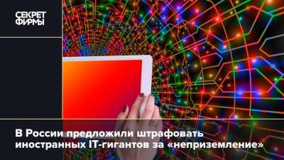 В России предложили штрафовать иностранных IT-гигантов за «неприземление»