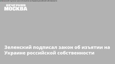Зеленский подписал закон об изъятии на Украине российской собственности