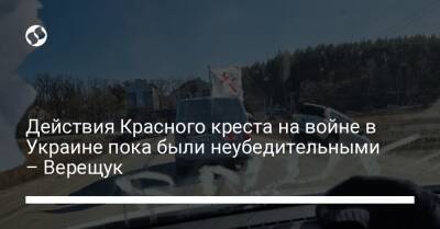 Действия Красного Креста на войне в Украине пока были неубедительными – Верещук