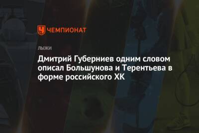 Дмитрий Губерниев одним словом описал Большунова и Терентьева в форме российского ХК