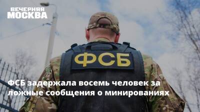 ФСБ задержала восемь человек за ложные сообщения о минированиях