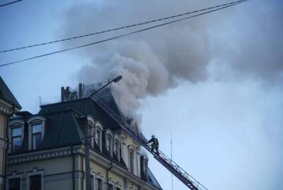 В Киеве на административное здание упал беспилотник со взрывчаткой