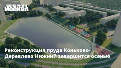 Реконструкция пруда Коньково-Деревлево Нижний завершится осенью