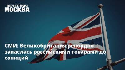 СМИ: Великобритания рекордно запаслась российскими товарами до санкций