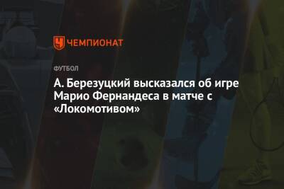 А. Березуцкий высказался об игре Марио Фернандеса в матче с «Локомотивом»