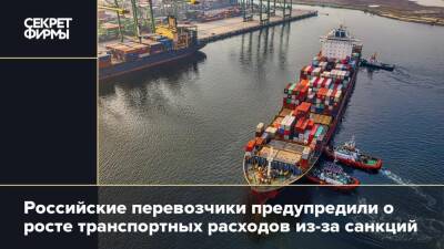 Российские перевозчики предупредили о росте транспортных расходов из-за санкций