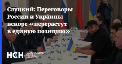 Слуцкий: Переговоры России и Украины вскоре «перерастут в единую позицию»