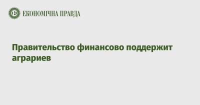 Роман Лещенко - Правительство финансово поддержит аграриев - epravda.com.ua - Украина