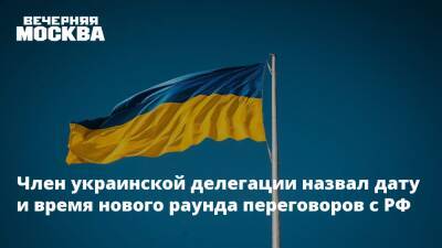 Член украинской делегации назвал дату и время нового раунда переговоров с РФ