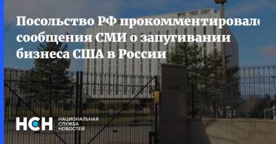 Посольство РФ прокомментировало сообщения СМИ о запугивании бизнеса США в России