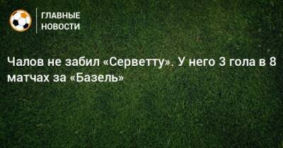 Чалов не забил «Серветту». У него 3 гола в 8 матчах за «Базель»