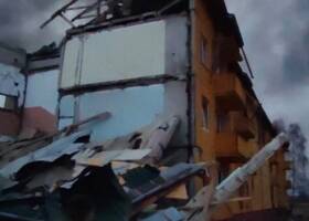После авиаудара в Харькове рухнул жилой дом