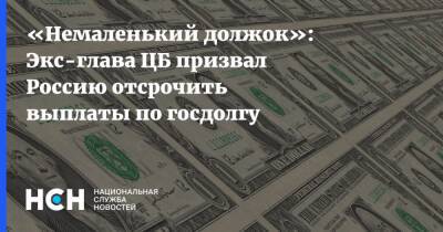 «Немаленький должок»: Экс-глава ЦБ призвал Россию отсрочить выплаты по госдолгу