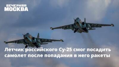 Геннадий Жидко - Летчик российского Су-25 смог посадить самолет после попадания в него ракеты - vm.ru - Россия - Украина - Московская обл.