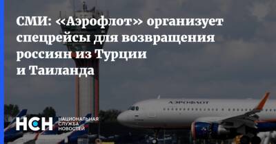 СМИ: «Аэрофлот» организует спецрейсы для возвращения россиян из Турции и Таиланда